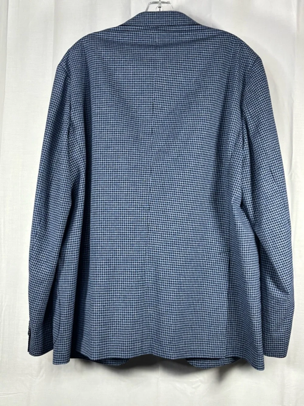 NWOT SAKS FIFTH AVENUE Men's Blue Micro-Check Suit Jacket & Trousers Size 44R
